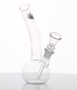 Small Bong With Leaf Print