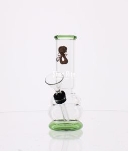 Mini Green Bong With Snack Print